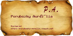 Porubszky Aurélia névjegykártya